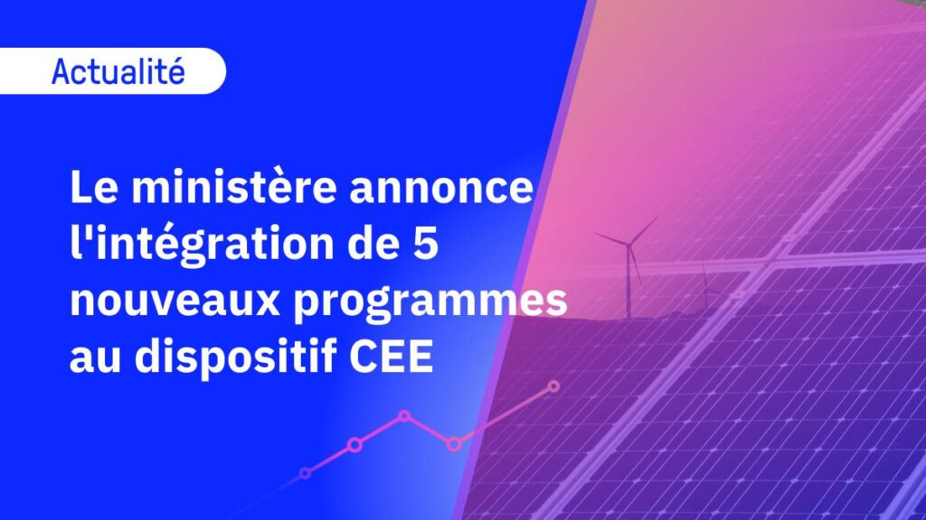 Le ministère annonce l'intégration de 5 nouveaux programmes aux CEE